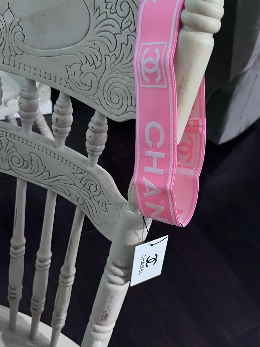CHANEL Pink elastic headband